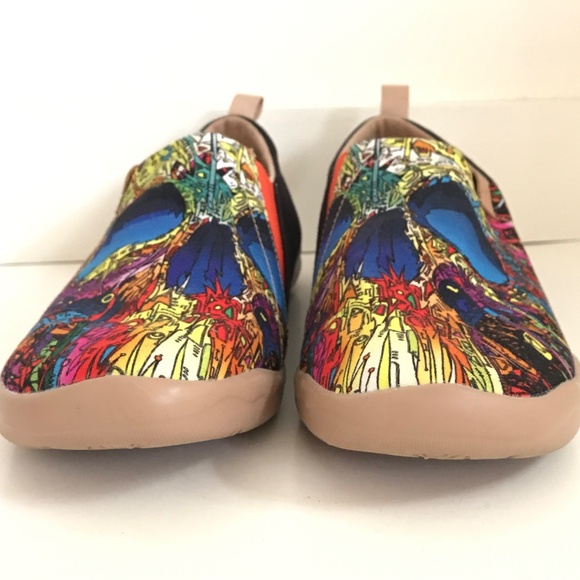 UIN No Body Artistic Slip-On Shoes Vibrant Loafers Women’s Size 10 - Picture 8 of 16